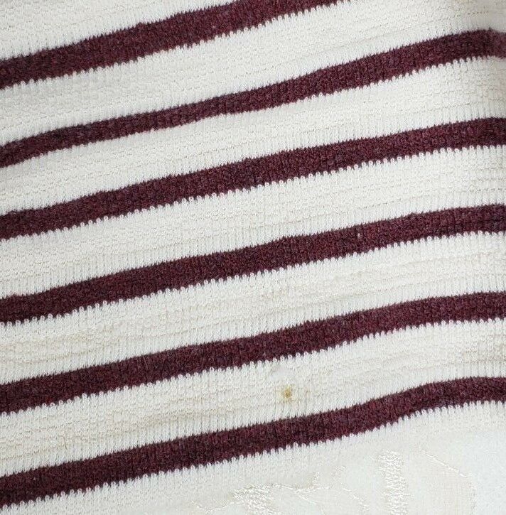 JOH Womens Burgundy Cream Colored Striped Long Sl… - image 9