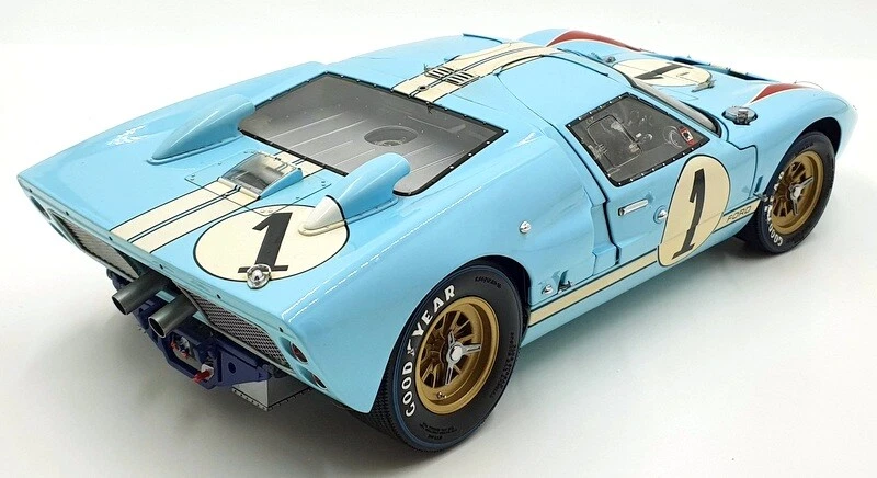 Exoto 1/10 Scale Diecast 10011 - Ford GT40 MKII 1966 #1 K.Miles - Blue/Red - Image 3 of 4