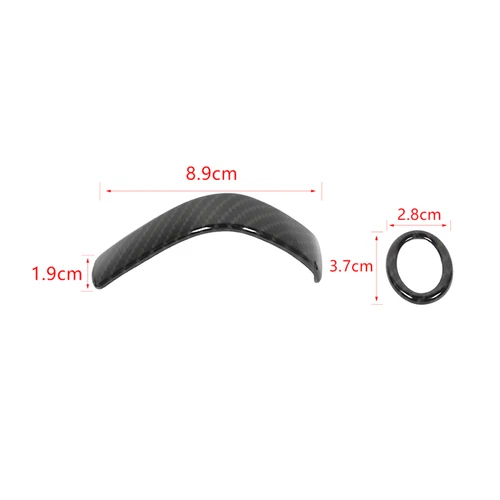 Carbon Fiber ABS Central Gear Shift Knob Trim Cover Fit For Ford Mustang 2010-14 - Foto 2 di 15