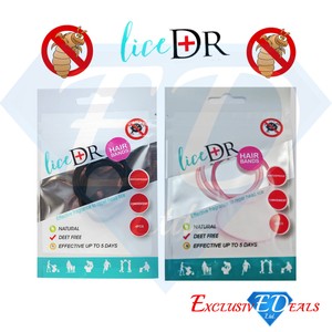 4 X Lice Dr Head Lice Prevention Hair Bands Natural Fragranced