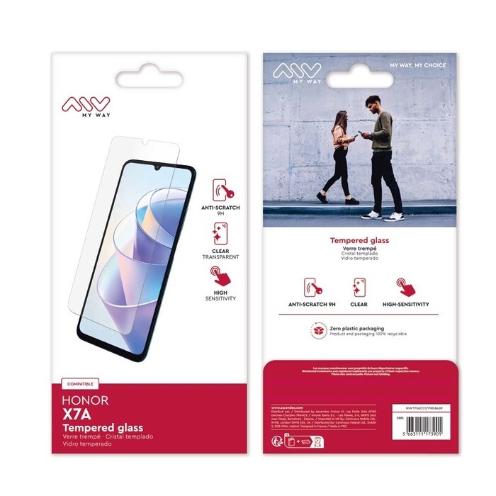 DEDUX Custodia Per Honor X7a – Vetro Temperato Cielo Stellato Con Paraurti In TPU – Supporta Ricarica Wireless, Antigraffio 9H - 3