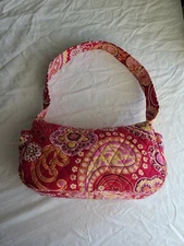 RETIRED VERA BRADLEY Maggie Shoulder purse in RASPBERRY FIZZ WIDE STRAP ZIPPER 