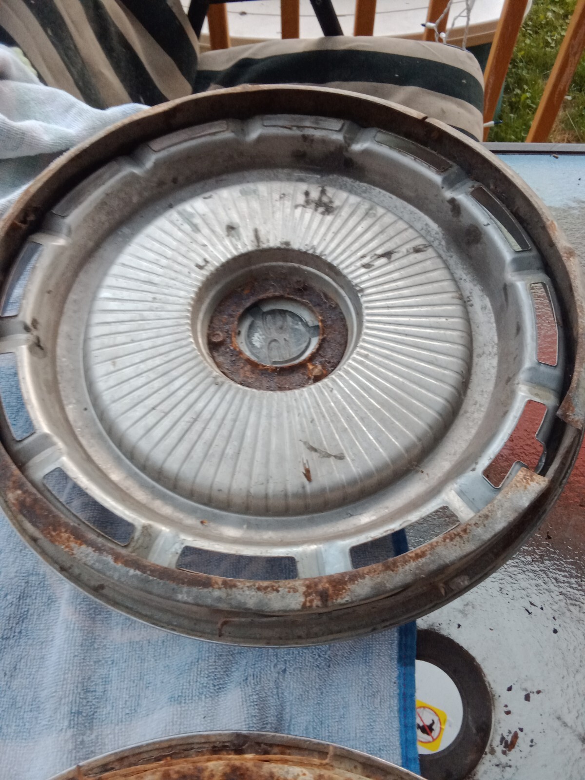 Original 14" Chevy SS Hub Caps Tri Bar Spinner 1965? eBay