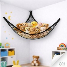 Corner Stuffed Animal Hammock Hanging Toy Net Organizer for Kids Room Nursery