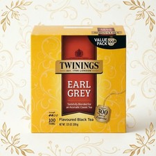 Earl Grey Black Tea 100 Count Individually Wrapped Citrus Bergamot Hot or Iced