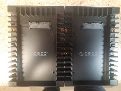 (2) 2.5 SSD SATA To 3.5 Hard Drive Adapter Internal Bay Converter Mounting