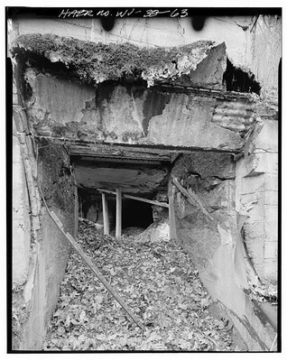 63. VIEW FROM FAN LOCATION INTO MINE SHAFT LOW MOOR VENTILATING HOUSE - Kaymoor