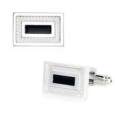 2Pcs Cufflinks for Men Tuxedo Studs Tuxedo Buttons Sliver Crystal White Square