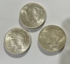 1923 $1 Peace Dollar Lot Of 3 90% Silver US Coins    No Reserve Free Shipping