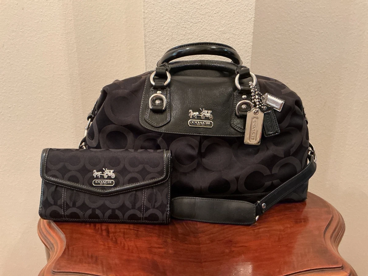 Coach Madison Satchel/Top Handle Bag Black Bags & Handbags for