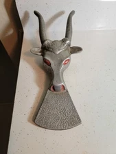 VINTAGE BOOT JACK BOOT PULLER BULL BOOT SHOE REMOVER PEWTER ?