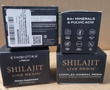 Cymbiotika Pure Shilajit Live Resin Elemental Gold/Silver 15g Jar + Scoop FREEsH