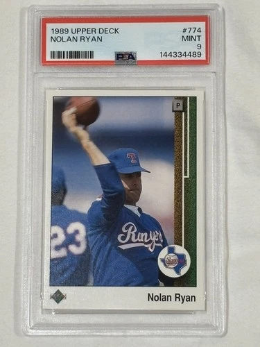 Nolan Ryan 1989 Upper Deck #774 - PSA MINT 9- (HOF 1999, First Ballot 98.8%)