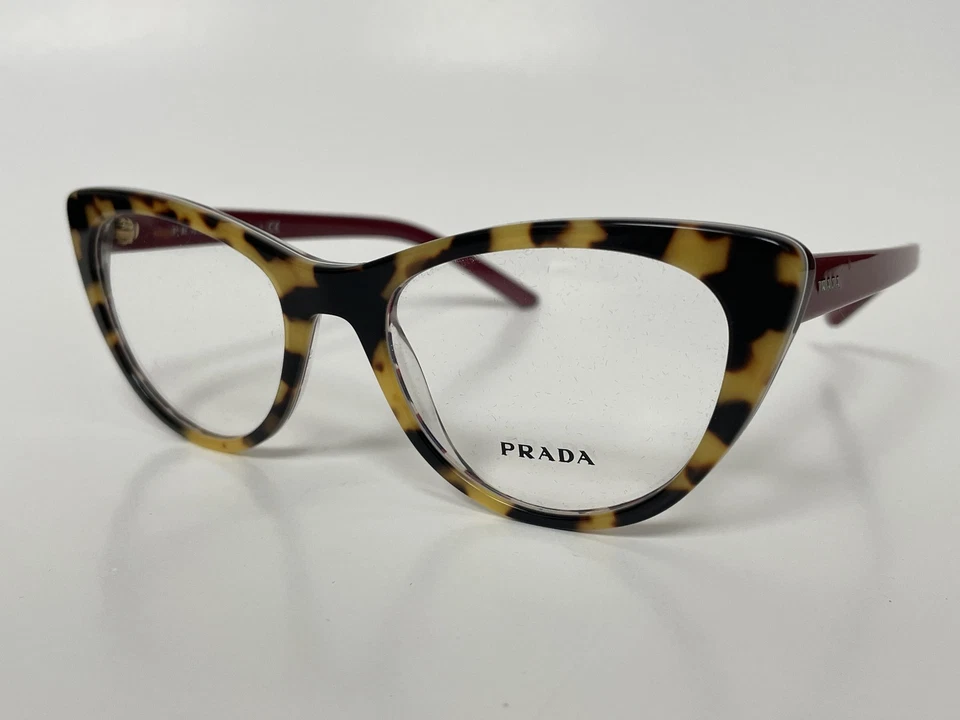 Auténticas gafas Prada PR 05XV 5141O1 Habana/Rojo plástico Cateye para mujer 51 mm Foto 2 de 4