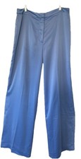 NA-KD NWT Sky Blue Satin Wide Leg Trousers Lined 42 12