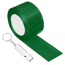 Finish Line Satin Ribbon with Whistle, 2"x24Yd  Light Dark Green