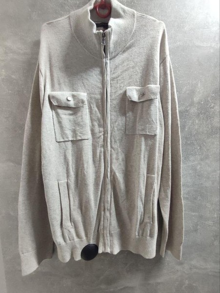 Men Banana Republic Sweater Grey Cotton 44 / XXL / #5O4U