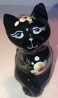 RARE Fenton “QVC” Laying Cat-“HIDDEN MOUSE SERIES”-Glossy Black-J. Frederick-HP