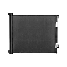 Retractable Baby Gate,Mesh Baby Gate or Mesh Dog Gate,Black,