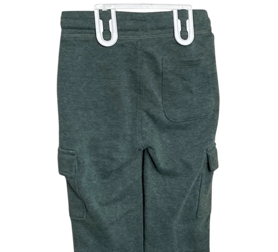 Мальчики старый темно-зеленый флис грузовые брюки - размер маленький 6/7 - Изображение 4 из 4