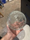 Vintage 5 In Diameter Crackle Glass Lamp Globes/ VasePair Of 2 With Metal Stands — photo 8