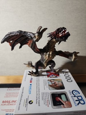 Schleich Red, Orange Black Eldrador Creatures Dragon Medieval Fantasy D-73527 8''