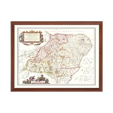 Old Map of Aberdeen 1665 - Vintage Scotland Art Wall Decor P