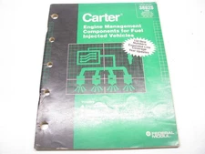 Carter 3882S Engine Management Fuel Injection Parts Catalog 95 With Applications