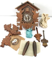Wooden Cuckoo Clock Made in Western Germany Vintage Regula Bachmaier & Klemmer