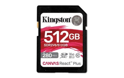 Kingston Canvas React Plus V60 512GB SDXC Speicherkarte 4K-UHS-II