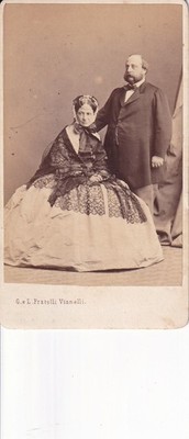 CDV Foto Henri d'Artois Graf von Chambord & Maria Therese von Modena - Vianelli