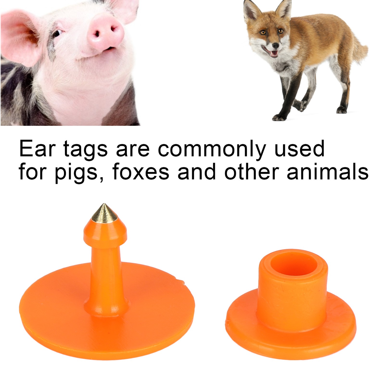 100PCS Thickened Sheep Ear Tag Number Marker Identification Card Information