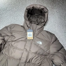 The North Face Jacket Mens Large Smokey Brown Baltic Down Puffer Hooded Coat