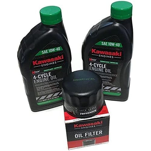 Kawasaki Oil Change Kit 49065-0721 Replaces 49065-7007 with OEM 10W40 Oil