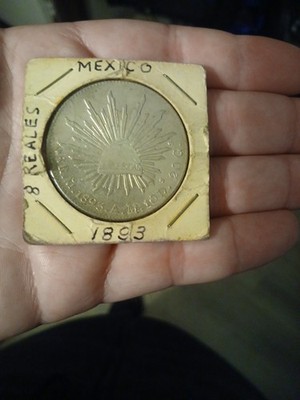 1893 8 Reales R.S. 10 D 20 G Mexico Coin