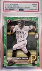 2025 Bowman Prospects Konnor Griffin #BP-86 Green Pattern /99 (RC) PSA 9