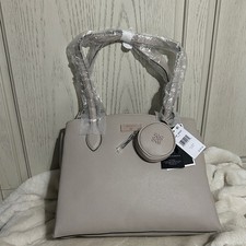 Nine West Cement Color Tote Bag - Mary Carryall Large Satchel Bag