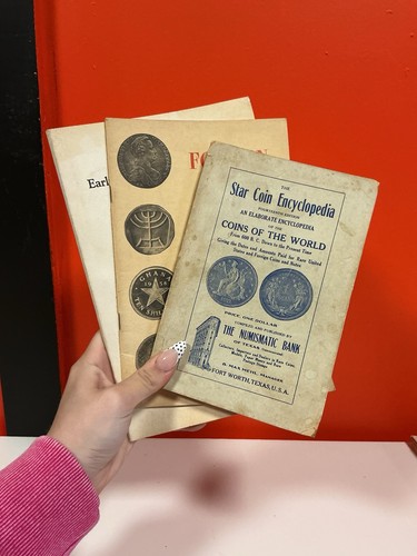 Lot of 3 Vintage Numismatic Books Star Coin Encyclopedia Foreign Coins Guide