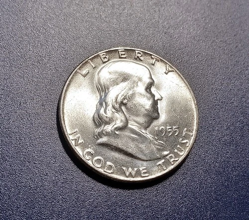 Gem BU FBL 1955 Franklin Half Dollar