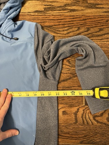 Zero Restriction Mens The Champ Golf Hoodie Sz M Full Zip Blue Gray Performance - Picture 4 of 7