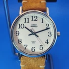 Vintage 2010 Timex Easy Reader Indiglo Classic 34mm Mens Quartz Watch New Strap