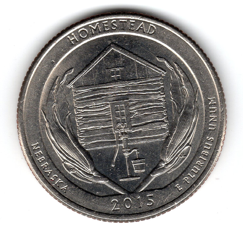 2015 P Nebraska Homestead U.S. Quarter dollar coin