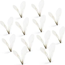 BBTO 70 Pairs White Dragonfly Shape Charms Dragonfly Craft Cloth Earri