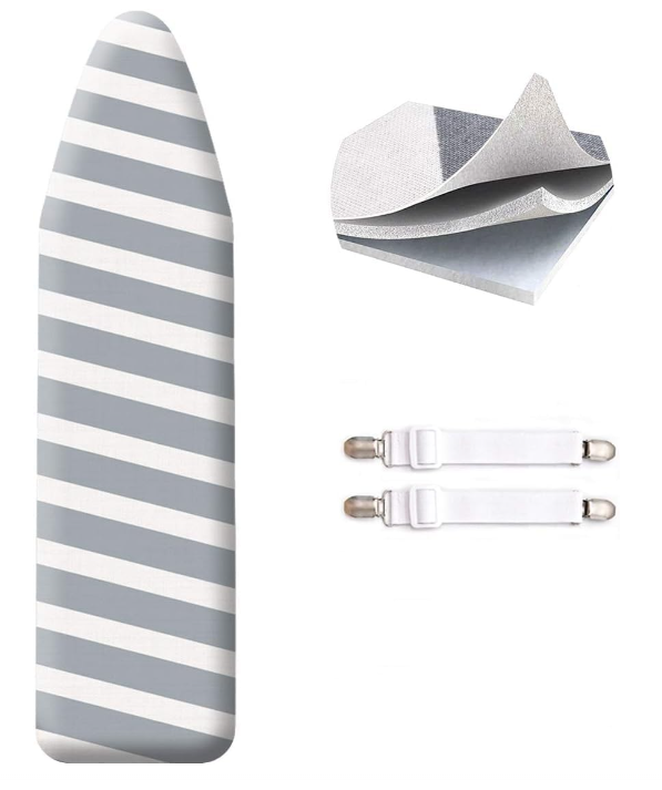 12x42 Inch Heavy-Duty Cotton Ironing Board Cover with Pad
