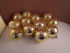 Vintage Mixed Lot of 12 Mercury Glass Christmas Ornaments Gold B