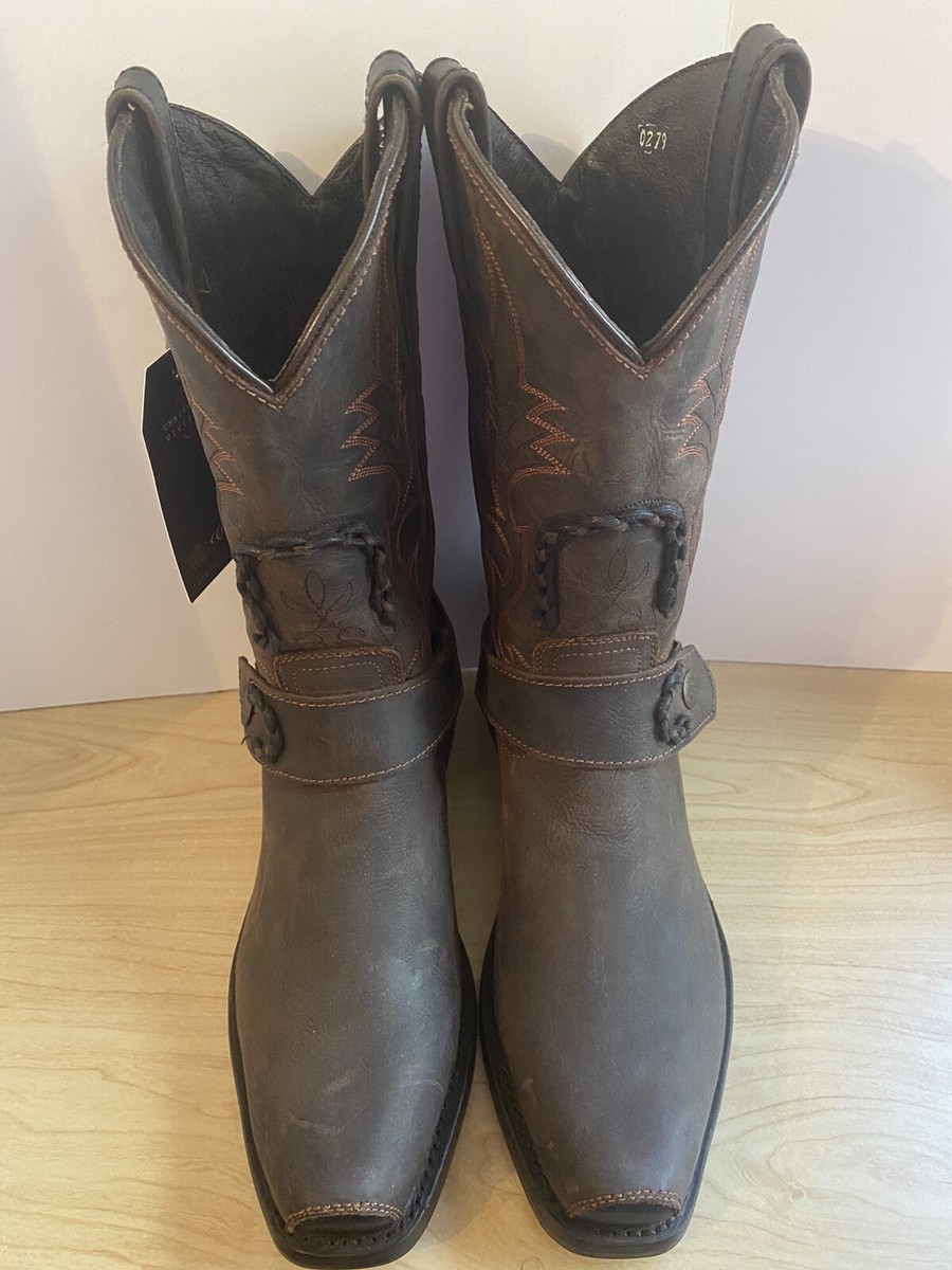 Men\'s CABORCA Western Cowboy Brown Leather Boots Mexico 28.5 US Sz 10 Caborca, Mens, Stone Leather Hand Made Western Boots, MX  main image 2
