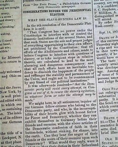 UNCLE-TOM-039-S-CABIN-Harriet-Beecher-Stowe-SLAVERY-1852-Washington-D-C-Newspaper