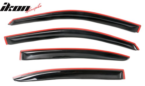 Fits 08-14 Dodge Avenger Acrylic Window Visors Sun Rain Guards Deflector 4Pc Set - Picture 6 of 15