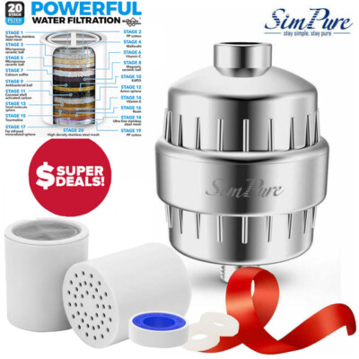 20 Stage Shower Head Water Filter Hard Water Softener|Filter Cartridge Vitamin C