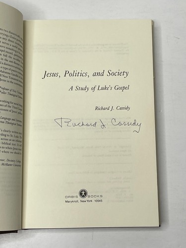 Jesus, Politics, and Society SIGNED INSCRIBED Richard J. Cassidy - Study of Luke - Picture 6 of 9